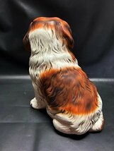 ◇お客様のお出迎え、番犬君に【セントバーナード　St. Bernard　陶器製　置物　6.8㎏】犬の陶器　大型インテリア　オブジェ P03150_画像4