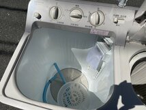 §【日立/HITACHI 二層式洗濯機　PS-H45L 4.5kg 青空 パインベージュ 2021年購入 お知らせブザー搭載 水流2段切換】P03293_画像5