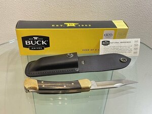 ★未使用保管品【BUCK KNIVES バックナイフ フォールディングハンター 110 2021年製 U.S.A. キャンプ 登山 料理 一生もの 美品】NA00601