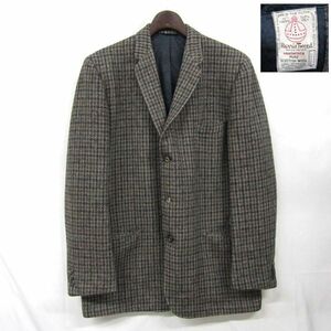 サイズ ？ Harris tweed ウール テーラード ジャケット ブレザー ハリスツイード 古着 ビンテージ 3MA0301