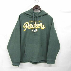 新品 未使用 NFL サイズ WOMEN M Green Bay Packers フリース フーディー パーカー グリーンベイ パッカーズ 古着 ビンテージ 3MA1118