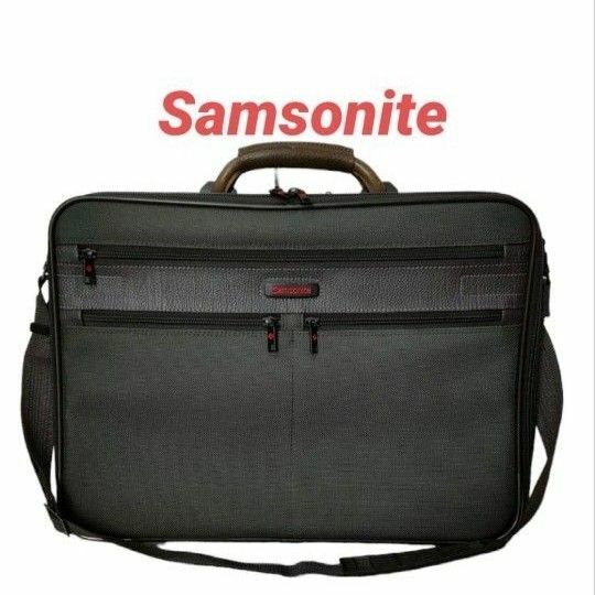 Samsonite サムソナイト 2way ショルダー紐付 ビジネスバッグ ブリーフケース 大容量 チャコールグレー