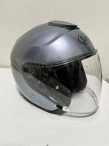 【美品】SHOEI(ショウエイ)ジェットヘルメット J-Cruise ジェイ-クルーズ COLOR：パールグレーメタリック サイズ:XL 61cm