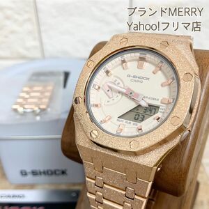 G-SHOCK GMA-S2100 カシオーク カスタム ピンクゴールド 美品 MOD メタルバンド CASIO クォーツ