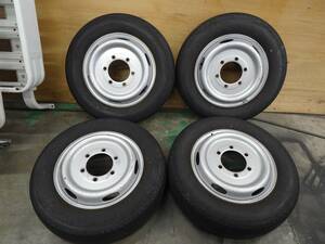 【344】 205/70R16 111/109 タイヤ 4本 ヨコハマ RY108 ホイール付 TOPY KV 16×5.5J 85-8 6穴 エルフ シングルタイヤ