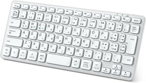 【未使用品】iClever キーボード Bluetooth ワイヤレスキーボード2.4Ghz (レシーバー付属) デュアルモード Type-C充電式 JIS(ホワイトDK02)