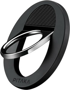 【未使用品】PITAKA MagSafe リング MagEZ Grip マグネット式スマホリング バンカーリング 角度調節可能 スタンド機能付 600Dアラミド繊維