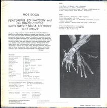 80年 USプレスLP！DG 深溝 シュリンク付 Ed Watson And His Brass Circle / Hot Soca【Circle / 1012】カリビアン ディスコ ソカ カヴァー_画像3