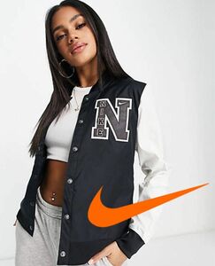 S 新品 ナイキ NIKE AS W NSW JKT VSPT ジャケット スタジャン バーシティ ブルゾン コーチジャケット 