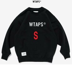 2024SS WTAPS SIGN SWEATER BLACK Sサイズ ダブルタップス サイン クルーネック スウェット セーター 黒 ブラック