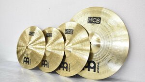 Σ1383 中古 MEINL HCS 14Hihat TOP/Bottom 16Crach 20Ride マイネル シンバルセット