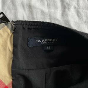 BURBERRY LONDON バーバリーロンドン プリーツスカート 38 厚手 黒 状態確認の画像3