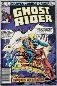  American Comics Ghost rider #61 Человек-паук 1981 год marvelma- bell leaf Vintage venomvenom за границей Ironman go -тактный rider 