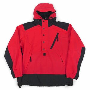 シエラデザイン SIERRA DESIGNS 90s パッカブル アノラックパーカー 珍品 アウトドア 旧タグ 古着 (-1569) レッド×ブラック M