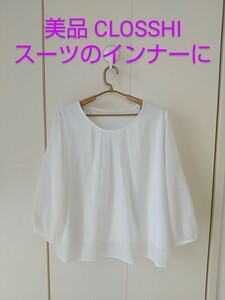 美品 CLOSSHI 着用回数ごくわずか レディース 長袖 ブラウス L