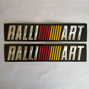 RALLIART 2枚組R01エンボス加工ステッカー　PVC防水 ラリーアート