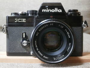 minolta XE MC ROKKOR-PF 1:1.7 f=50mm レンズ付き　動作確認済み