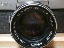 minolta SR 101 MC ROKKOR-PF 1:1.4 f=58mm レンズ付き　動作確認済み_画像9