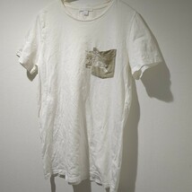 BURBERRYバーバリーチルドレン Tシャツトップス　ホワイト　ホースロゴ　胸ポケット 14Y 164 レディース　メンズ　ユニセックス　春先にも_画像9