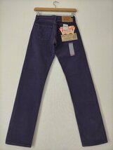 新品 デッドストック 90s 98年 ビンテージ USA製 Levi's501-5951 リーバイス501 後染め パープル デニムパンツ W29L34 ★505ジーンズ_画像3