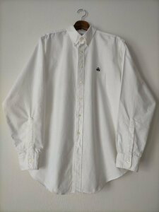 USA製 BROOKS BROTHERS SPORT SHIRT ブルックスブラザーズ オックスフォード 長袖 ボタンダウン スポーツシャツ size-L 白 