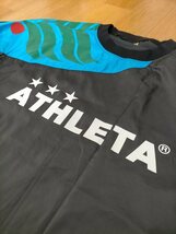 美品 ビッグサイズ ATHLETA アスレタ 両面プリント ウインドブレーカー ピステ上下 セットアップ O 黒×青 ★サッカーフットサル_画像3