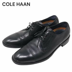 COLE HAAN コールハーン C11630 ストレートチップ★ レノックスヒルキャップ レザー シューズ 革靴 Sz.8 1/2　メンズ 黒　I4G00048_2#U