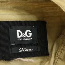 D＆G ドルチェ&ガッバーナ 春夏 シルク混★ 長袖 バンドカラー ストライプ スリム ワーク シャツ Sz.15/38　メンズ　I4T00569_2#A_画像6