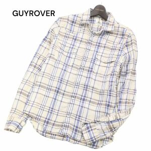 GUYROVER PER SHIPS ギローバー × シップス 春夏 麻100%★ 長袖 リネン ウエスタン チェック シャツ Sz.S　メンズ　I4T00644_2#A