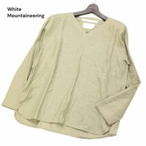 16SS★ White Mountaineering ホワイトマウンテニアリング 春夏★ 長袖 リネン プルオーバー シャツ Sz.0　メンズ　I4T00608_2#D_画像1