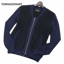 TORNADOMART トルネードマート 通年 テープ&カールヤーン★ MA-1型 カーディガン ジャケット Sz.M　メンズ　I4T00606_2#O_画像1