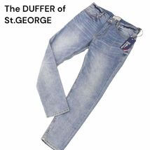 【新品 21AW】 The DUFFER of St.GEORGE ダファー 春夏 リネン混 ストレッチ スキニー デニム パンツ ジーンズ Sz.M　メンズ　I4B00430_2#P_画像1