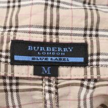 BURBERRY BLUE LABEL バーバリー ブルーレーベル 通年 ホース刺繍★ 長袖 ノバチェック シャツ Sz.M　メンズ　I4T00639_2#C_画像6