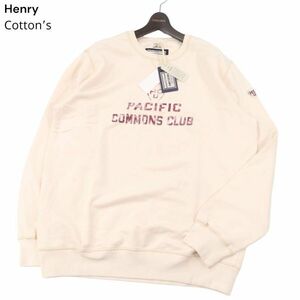 【新品 未使用】 Henry Cottons ヘンリーコットンズ UNIVERSITY 通年 スウェット トレーナー Sz.3XL　メンズ 大きいサイズ　I4T00634_2#I