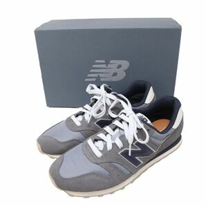 【新品 未使用】 new balance ニューバランス ML373 OA2 スエード スニーカー シューズ Sz.27cm メンズ グレー I4G00066_3#Uの画像1