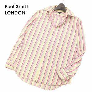 Paul Smith LONDON ポールスミス ロンドン 通年 長袖 マルチ ストライプ シャツ Sz.M　メンズ 日本製　I4T00704_3#C