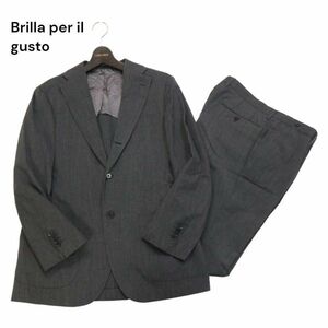 Brilla per il gusto ブリッラ ペル イル グスト 春夏 背抜き★ カジュアル セットアップ スーツ Sz.48　メンズ グレー　I4T00806_3#M