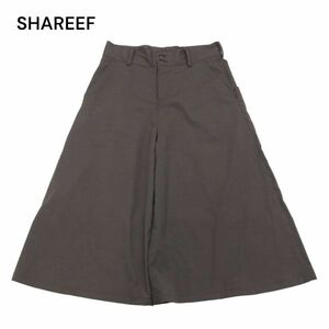 SHAREEF シャリーフ 春夏 7分丈 スーパー ワイド フレア パンツ Sz.2　メンズ グレー 日本製　I4B00521_3#P