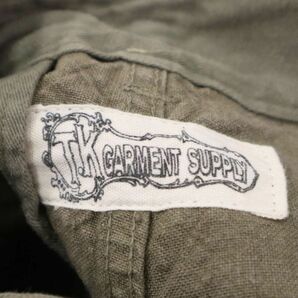 T.K GARMENT SUPPLY ティーケー ガーメントサプライ 春夏 麻100%★ リメイク リネン クロップド カーゴ パンツ Sz.S メンズ I4B00543_3#Pの画像7