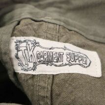 T.K GARMENT SUPPLY ティーケー ガーメントサプライ 春夏 麻100%★ リメイク リネン クロップド カーゴ パンツ Sz.S　メンズ　I4B00543_3#P_画像7