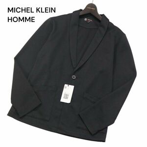 [ new goods unused ] MK HOMME Michel Klein Homme spring summer Primeflex shawl cardigan jacket Sz.48 men's black I4T00734_3#M