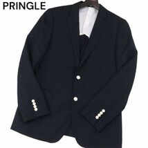 PRINGLE プリングル 春夏 背抜き★ 紺ブレ ブレザー テーラード ジャケット Sz.40　メンズ ネイビー 日本製　I4T00719_3#M_画像1