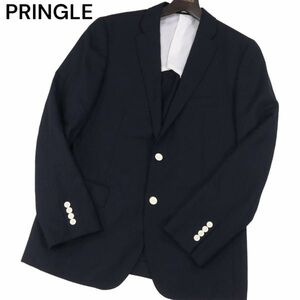 PRINGLE Pringle весна лето необшитый на спине * темно-синий пятно блейзер tailored jacket Sz.40 мужской темно-синий сделано в Японии I4T00719_3#M