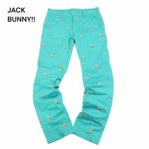 JACK BUNNY!! ジャックバニー パーリーゲイツ 鳥 刺繍 総柄★ 通年 ストレッチ スラックス パンツ Sz.4　メンズ ゴルフ　I4B00554_3#R_画像1