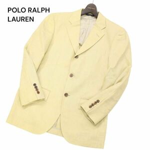 POLO RALPH LAUREN ポロ ラルフローレン 春夏 麻100%★ 背抜き リネン テーラード ジャケット Sz.A5　メンズ　I4T00880_3#M