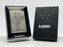 送料無料 ZIPPO[ジッポー]ユーズドフィニッシュスカル NEVER GIVE UP ! (あきらめないで～!)2UDS-GIVEUP_画像4