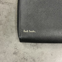 1000円スタート【中古】Paul Smith ポールスミス ブランド ブラック 長財布 本革 ラウンドファスナー_画像8