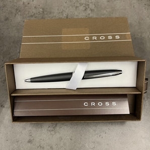 1000円スタート【中古】CROSS クロス ボールペン ブラック インクあり バソールトブラック 油性ボールペン マットブラック ツイスト式の画像1