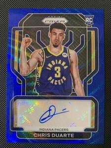 2022-23 Panini prizm chris duarte blue wave signatures RC 直筆サインカード　NBAカード　大活躍！