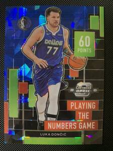 75枚限定　2022 Panini contenders optic luka doncic playing the numbers game blue cracked ice NBAカード ドンチッチ コーナー難あり